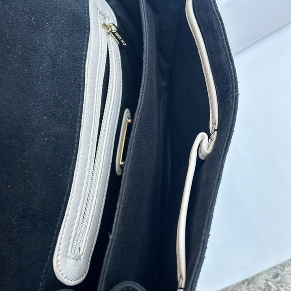 MARCIANO color block suede cream and black leather bag very clean condition. - Picture 6 of 10